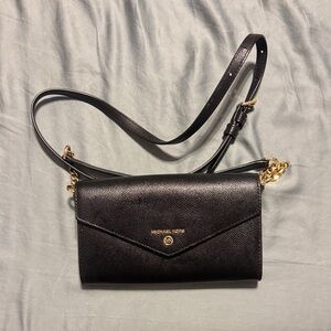 Michael Kors Black and Gold Crossbody Bag